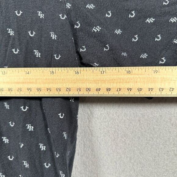 True Religion‎ Shirt Mens Small Black All Over Monogram Graphic Short Sleeve - Picture 4 of 8